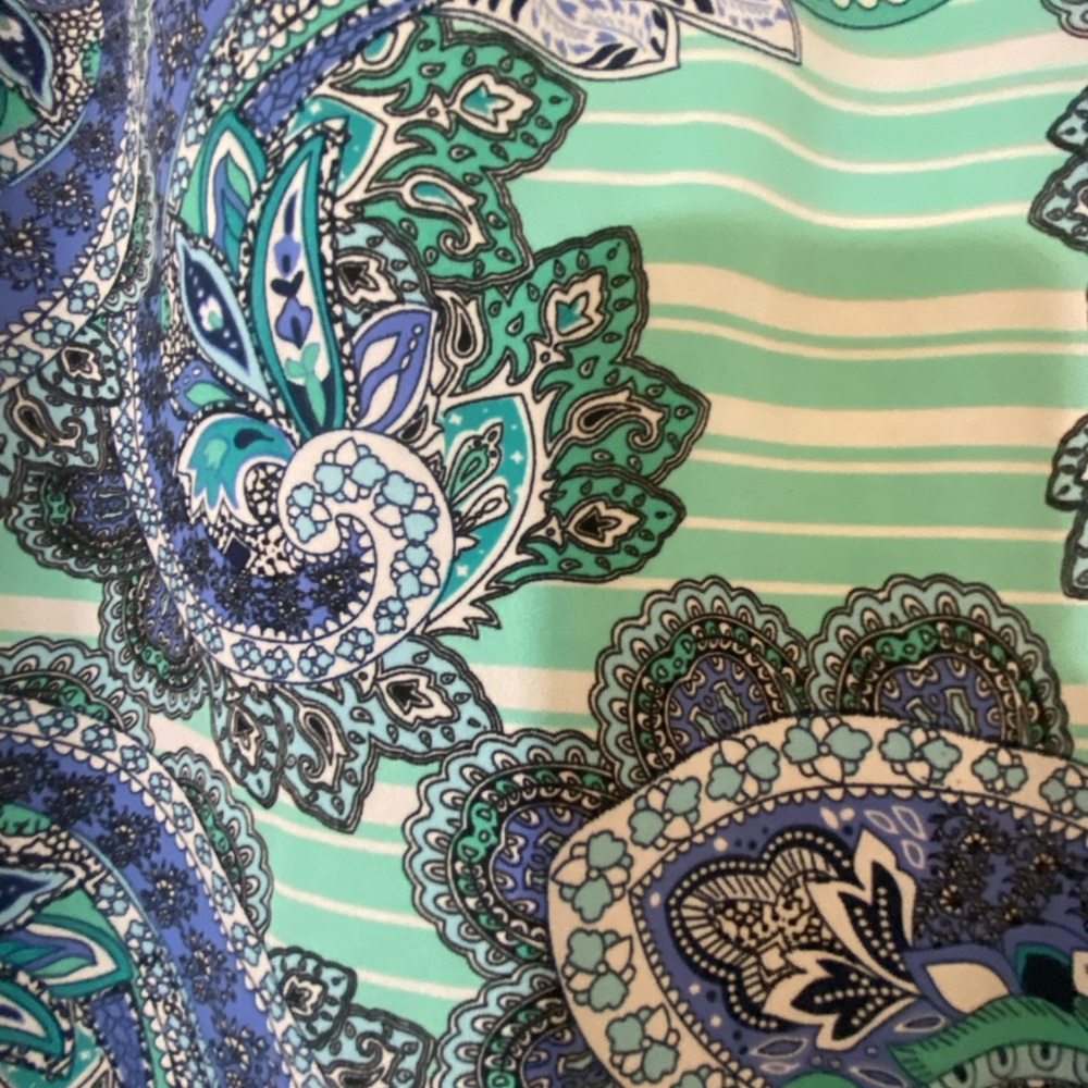 Ashley Stewart Paisley Tank top Size 10/12 - Picture 5 of 6